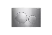 Geberit Sigma20KH Toilet Button Matte Chrome Plate with Chrome Trim for Concealed Cisterns 115.882.KH.1