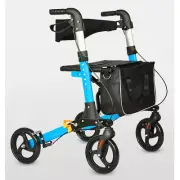 Folding Rollator Walker Aluminium Walking Frame Mobility Aid Lightweight