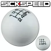 WHITE/BLACK FING FAST SHIFT KNOB FOR 6 SPEED SHORT THROW SHIFTER 10X1.5 S12