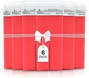 DERMAWAX 6 x 100 ml Pink Roll-On Wax Refill Set - Warm Wax for Sensitive Skin - Ideal for Armpits, Legs, Back, Arms & Chest - Creamy Consistency - Suitable for Universal Cartridge Wax Heaters