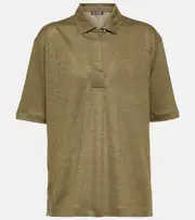 [Loro Piana] Loro Piana Linen polo top AU 6 green