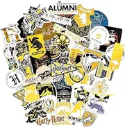 Conquest Journals Harry Potter Hufflepuff Vinyl Stickers, Unique Stickers Including Holograms, Waterproof and UV Resistant, Great for All Your Gadgets, Potterfy All The Things (60 Pack)