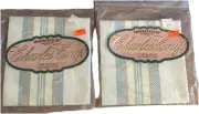 Lot Of 2 Charles Craft 14 Ct Hopscotch Tartan Plaid 15”x15” Pink Blue & Cream Nw