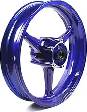Blue Front Wheel Rim Compatible with Suzuki GSXR 600 750 2006-2007, GSXR 1000 2005-2008, Bearing included, Motorcycle Replacement Accessories Parts