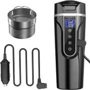 Car Kettle, 12v/24v Car Electric Kettle Heated Water Cup For Car/truck/travel, Portable Car Electric Kettle With Lcd Display Made Of 304 Stainless Ste