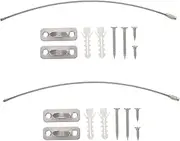 Totority Set of 2 Child-Proof Furniture Anchors Secure Baby Safety Straps for Bookcases Cabinets Dressers Anti-tip Furniture Anchors