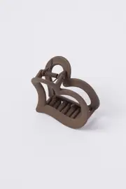 Brown Heart Claw Clip