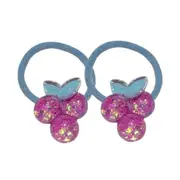 5SET Laser Sequins Floral Hair Ring Little Girl Bowknot Princess Sparkly Lovely Head String Summer Cherry Grapes Elastic Hair Band