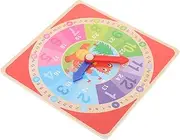 UPKOCH Wooden Clock Learning Toy Boys and Education Clock Numbers for Toddlers