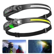 Headlamp USB Rechargable Headlight LED Flashlight Built-in Battery Head Torch
