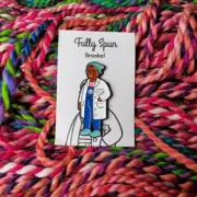 Brooke in Lab Coat Enamel Pin