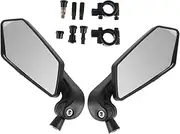JECOMPRIS 1 Pair Bicycle Mirror Bike Mirror Abs Black