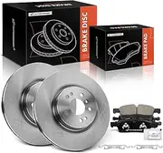 A-Premium 12.99 inch (330 mm) Front Vented Disc Brake Rotors + Ceramic Pads Kit Compatible with Select Mercedes-Benz Models - W166 Series GLE300d/GLE400 2016, GLE350 2016-2018, ML250, ML350, ML400