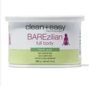 BAREzilian Hard Wax, Non-Strip Hair Removal Depilatory Wax for Full Body, 14 Oz