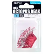 BKK Octopus Beak Hook Red Bulk 50 Pack