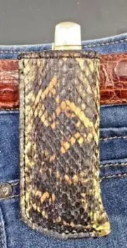 WATER MOCCASIN SKIN Knife Boker Trapper SHEATH Old Timer Case Knives CUSTOM NEW
