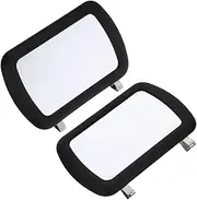 INOOMP 2pcs Car Makeup Vanity Mirror - Clip-on Sun Visor Mirror High Definition Glass Portable Cosmetic Universal - for Cars Trucks Suvs Auto Interior Accessories