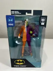McFarlane DC Multiverse Two Face Silver Age Orange Purple batman figure In Hand