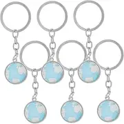 Totority Globe Keychain Creative World Map Key Rings Durable Stylish Keychains for Handbags Back Travel Party Favors Souvenirs
