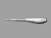 Aluminum fishing soft bait mold - 4" x2 cavs + 4.5" x2 cavs ribbed pintail mold