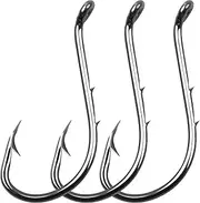 100pcs Octopus Baitholder Fishing Hooks, Sharp Barbed Beak Fish Hooks Black High Carbon Steel Circle Jig Hook Size: 8# - 6/0#