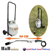 90cm Grass Burner Weed Killer LP Gas Bottle Trolly 60mm Jet Nozzle Extra Igniter