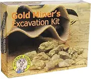 Gold Miner's Excavation Stones Kids Fun Science Kit Mineral Dig Game Pyrite Fool's Gold
