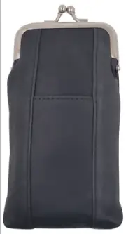 Gray Leather Cigarette Case Lighter Holder Smoke Carrying Pouch Coin Purse