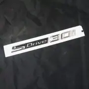 1x Silver Chrome SDrive 30i Plastic Sticker Emblem Decal Badge Car Turbo Vehicle (for: Subaru)