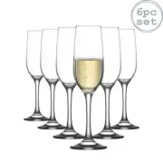 6x Fame Champagne Flutes Classic Stemware Glasses Prosecco Sparkling Wine 215ml