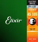 Elixir 14677 Nanoweb Stainless Steel Bass Strings Medium Gauge 45-105