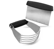Pastry Cutter Set Pastry Blender and Dough Scraper, Professional Stainless Steel