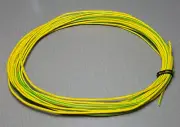 10 Metres YELLOW/GREEN stripe UL-1007 Hookup Wire 18AWG 2.1mm PVC insulator