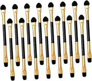 Mikinona Makeup Brushes 15 Pcs Double-sided Eye Shadow Brush Set for Eyes Nose Lips Travel-friendly Easy to Use
