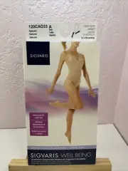 Sigvaris Suntan Well Being Compression Socks Knee SZ:A 15-20 Mmhg