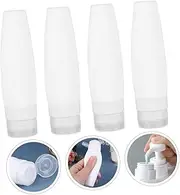 Healvian 4Pcs Silicone Sub Bottles for Travel Cosmetics Holders Leak Empty Containers for Shampoo Lotion Conditioner Lightweight Easy to Clean Travel Accessories