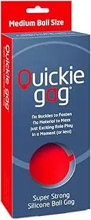 Creative Conceptions Quickie Gag Silicone Medium Ball, Red