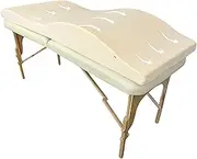 XOLLOZ High-Density Foam Massage Table Cushion with Soft Plush Cover, Ergonomic Design, Memory Foam Spa Bed Pillow for Salon, 28" (71 cm), Beige