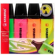 Stabilo Boss Highlighter Assorted 4 Pack