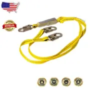 Lightweight and Durable Shock Absorbing Lanyard – 6 Ft with Locking Snap Hook