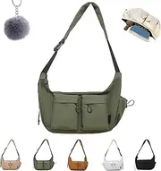 [Generic] Dallaswind Large Capacity Messenger Canvas Bag, Dallaswind Large Crossbody Bag Shoulder Purse, Unisex, with Multiple Pockets