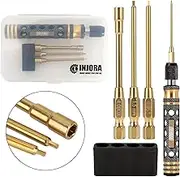 NJORA RC Tool Kit 3 in 1 Screwdriver 0.05inch 1.5mm Hex Nut Drivers 4mm for SCX24 Gladiator Bronco C10 JLU Deadbolt Other RC Model Car