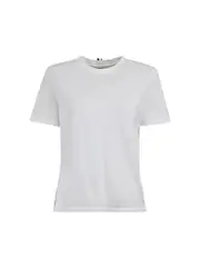 White Stripe Tape Detail T-Shirt