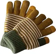 [JINZIJINYU] Ladies Knit Gloves Winter Double Layer Thick Gloves for Women Touch Screen Wool Cycling Running Gloves