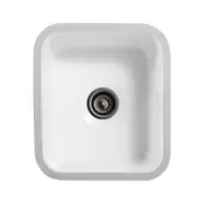 Baiachi Ceramic Kitchen and Laundry Undermount Sink Gun Metal Waste