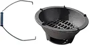 koolsoo Charcoal Grill BBQ Grill Japanese Style Mini Cast Iron Tabletop Furnace for Hiking Cooking Outdoor Indoor Household Garden, 20cm