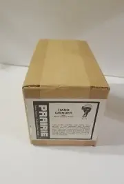 Vintage Prairie Antique Hand Crank Bench 5”Grinder New Old Stock In Original Box
