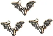 [IWOWHERO] 70pc Bats Shape Pendants Necklace Locket Of The Lid Mini Bats Pendants Silver