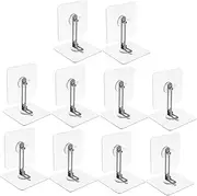 FUNOMOCYA 10Sets No Drill Furniture Wall Anchors Tip Adhesive Anchors for Proofing Secure Bookshelf and Cabinet Fixation Easy Installation for Tv Shelves and Shoe Cabinets