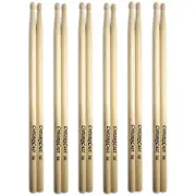 ChromaCast 5B USA Made, Wood Tipped, Hickory Drumsticks | 6 Pairs